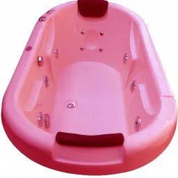Intimate 6 Feet Drop-in Acrylic Massage with Jacuzzi Massage and Back Massager System - Pink Alcove Bathtub-image-87