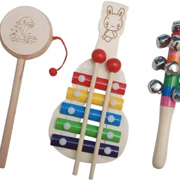 Wooden Sound Making Rattle Set 5 Note Xylophone Combo Pack For Kids Rattle-15
