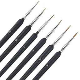 krytone 6PCS Paint Brushes Set for Fine Detailing Round Pointed Tip(Tip-000,00,0,1,2,3) image 2