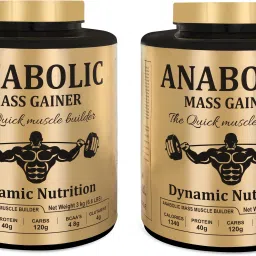 Anabolic Mass Gainer With High Calories 1340 (Pack of 2 ChocoVanilla 6+6Lbs) Weight Gainers/Mass Gainers-4