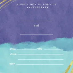 Anniversary Invitation Cards , 25 Cards with Envelopes (5*7 inches)-ICA2 Invitation Card-image-77