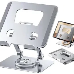 TRIVYOM Adjustable Aluminum Alloy Tablet Bracket Stand 360° Rotating Bracket' Mobile Holder-11