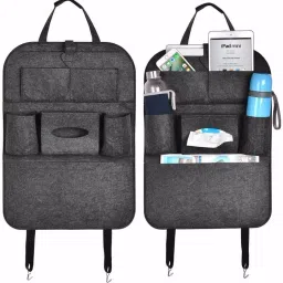 Car Auto Seat Back Organizer Mobile Pen Tissue Lunch Box Holder Car Multi Pocket-image-26