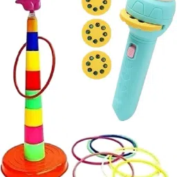 wishhuttoys Kids Educational Projector torch and Ring Toss Game Set Interactive Learning Toy image 4