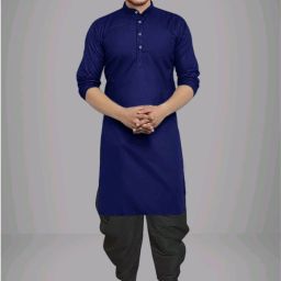 Men Cotton Blend Kurta Dhoti Set-image-97