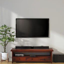 woodsworth from pepperfry Karl Sheesham Wood TV Console In Scratch Resistant Honey Oak Finish For TVs Up To 55"-picture-0