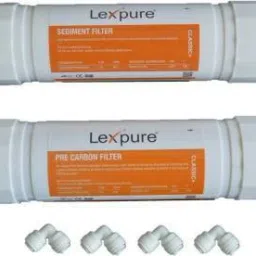 Classic PLUS Inline Pre Carbon & Sediment Filter Set with 4 Elbow (PACK of 6) Suitable for all RO Water Purifiers Solid Filter Cartridge-21
