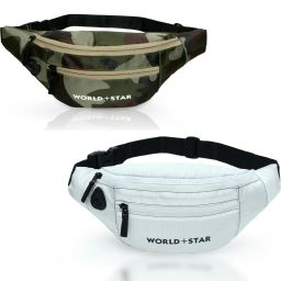Worldstar rock army & white combo waist bag rock combo waist bag Fanny Pack for Travel Bags Hiking Trekking army & white-image-53