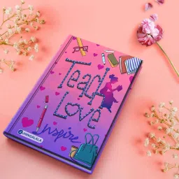 jhingalala Teach Love Hard Bound Undated A5 Diary Notebook (20 X 14.5 CM, 80 GSM, 190 Ruled Perforated Pages) Diary for Love, Diary for Gifting, Personal Diary A5 Diary Ruled 190 Pages image 2