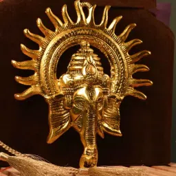 seetara Gold Sun Ganesh Wall Hanging for Divine Energy, Prosperity, and Positive Vibes-picture-1