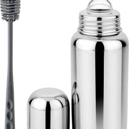 Premium Stainless Steel Baby Feeding Bottle with Long Handle silicone Brush - 300 ml-77