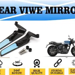 Manual Rear View Mirror For Royal Enfield Universal For Bike-0