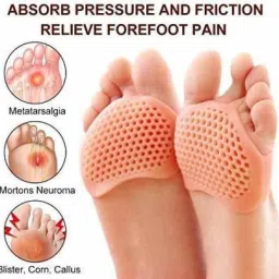 Silicone Gel Half Toe Sleeve Pads Tapkaa Anti-Skid Forefoot Soft Pads for Pain Relief Heel Socks Silicone Heel Protector Foot Gel Socks for Repair Dry Cracked Skins for Women and Men-image-10