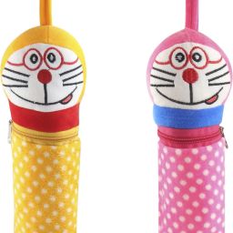 Doremon Yellow & Pink Soft and Attractive Feeding Bottle Cover Pack of 2-image-28