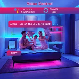 HomeMate RGBIC WiFi Color Changing LED Strip Lights, APP Control (16.4 ft,Plastic,AC) image 3