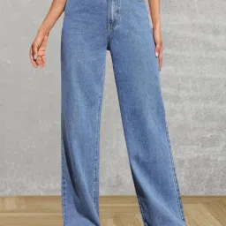 Women Boot-Leg High Rise Light Blue Jeans-image-22