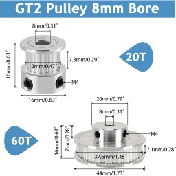serplex Synchronous Wheel For 3D Printer Timing Pulley Printer Timing Gear for 3D Print Fitting Connector image 4