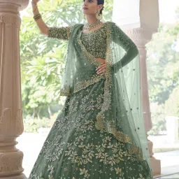 Embroidered Semi Stitched Lehenga Choli-image-56