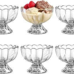 Glass Serving Bowl Perfect for Fruit Salad or Pudding (Set of 6) - Transparent-18