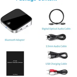 ROCKTECH Wireless Bluetooth V5.0 Transmitter & Receiver Adapter, Data Card image 3