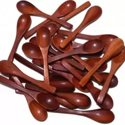 Non Chemical , No Artificial Polish ,Masala Spoon Wooden Table Spoon Set-22