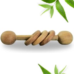 Neem Wood Ring Dumbbell Rattle Rattle-image-24