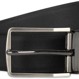 Men Formal Black Genuine Leather Reversible Belt-image-54