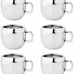 Stainless Steel Stylish Double Wall Tea/Coffee Cup (Set of 6 Pcs)-image-55