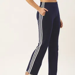 femea Women Solid Blue Track Pants-picture-3