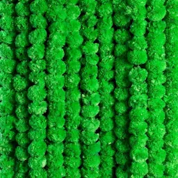 Artificial Marigold Flower Garland 4ft Traditional Indian Festive Decor Green Marigold Artificial Flower-image-14