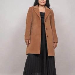 Wool Blend Solid Coat For Women-picture-28