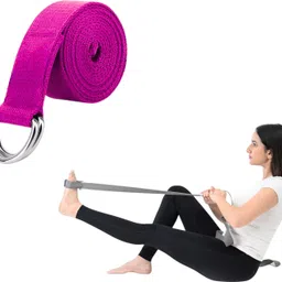 shopeleven Yoga Belt for Flexibility & Exercise Cotton Strap for Men & Women Workouts Cotton Yoga Strap-picture-27