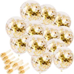 Solid Golden Confetti Balloons Birthday Decoration Items for Birthday Party Balloon Balloon-image-11