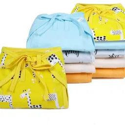 Newborn Baby Cotton Padded Nappies, Washable & Reusable (Pack of 10)-picture-14