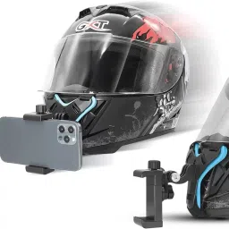 Helmet Chin Strap Mount with Mobile Clip & Screw Compatible with All Smart Bike Mobile Holder-image-6