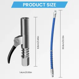 hasthip Gun Coupler Quick Lock and Release Grease with 12 Flex H Manual Sprayer image 2