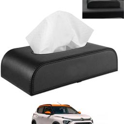 Leathrite New Design Black D-Shape Tissue Holder For-C3 Citroen 2023 Vehicle Tissue Dispenser-image-19