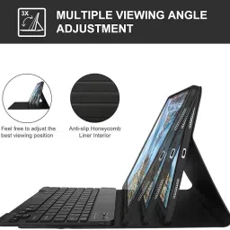 Proelite Keyboard Case Cover for iPad Air 11 inch 2024 M2 with Pencil Holder Bluetooth Standard Tablet Keyboard Compatible with Desktop, Laptop, Mac Easy to Use,Plug and Play,Quick, Comfy Durable body image 3