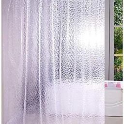 243.84 cm (8 ft) PVC Semi Transparent Shower Curtain Single Curtain-image-23