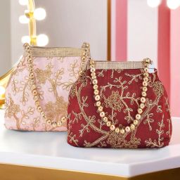 By Kuber Industries Women Pink, Maroon Potli-image-46