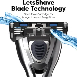 letsshave Pro 3 Shaving Value Set Razor for Men, 4 Blades & 1 Handle with cap, Men image 4