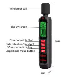 ZLLJMETER ZL81A High-Precision Digital Sound Level Meter 30-130dB Decibel Tester for Noise Detection Sound Level Measuring Instrument image 5