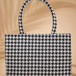 FARGO Textured Oversized Structured Tote Bag with Quilted image 3