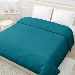RF RELAXFEEL Blue Checked Heavy Winter 233 GSM Single Bed Quilt-image-71