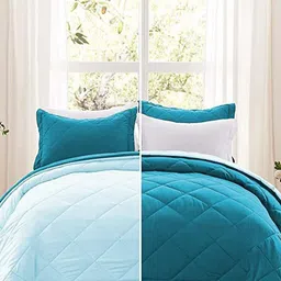 RF RELAXFEEL Blue Heavy Winter 233 GSM Double Bed Quilt-image-70