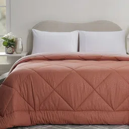 MASPAR Brown & Rust Geometric Printed Cotton 150 GSM Double Quilt image 2