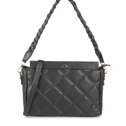 Metro Textured Structured Shoulder Bag With Quilted-3