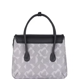 ZOUK Geometric Printed Structured Jute Handheld Bag image 5