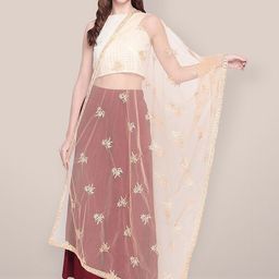 Dupatta Bazaar Floral Embroidered Sequinned Dupatta-image-20