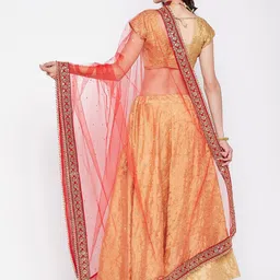 Clora Creation Ethnic Motifs Embroidered Dupatta with Sequinned image 3